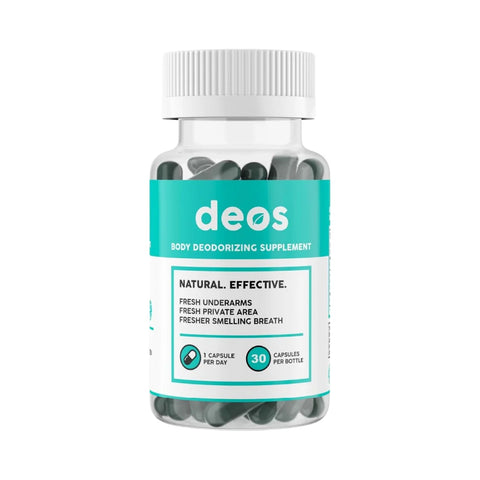 Image of "DEOS" (cápsulas): Suplemento oral que neutraliza olores corporales.