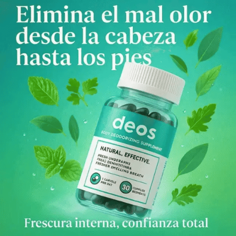 Image of "DEOS" (cápsulas): Suplemento oral que neutraliza olores corporales.